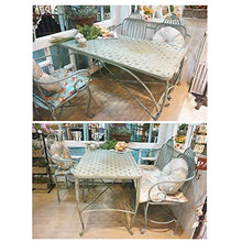 GaoF Terrazza Parco panchina da Giardino panchina in Metallo per Esterni, Panca da Giardino Vintage in Ferro Verde per Uccelli, Sedia con Struttura in ghisa Portico Anteriore Sentiero per pedoni