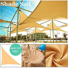 CH-GTJ Tenda A Vela Triangolo Rettangolo, Protezione Raggi UV 98%, Vela Ombreggiante Resistente E Traspirante per Giardino Balcone Terrazza,Sand Yellow,3X4X5m