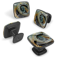 Set di 4 pezzi con maniglia quadrata per armadio da cucina, credenza, cassettiera, cassettiera, con viti, per cucina, comò, armadietto, bagno, armadio, orologio astronomico Praga