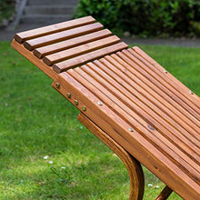 Ampel 24, Sedia a Sdraio in Legno Cannes | Forma ergonomica ca. 185 x 60 cm | Resistente alle intemperie | Regolabile in 4 Posizioni Diverse