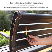 Panchina per Terrazza da Parco Panchina per Tempo Libero, Panche da Giardino in Metallo Resistenti Alle Intemperie e Lunga Durata, 3 Posti Panchine Decorative da Prato per Cortili e Portici