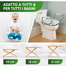 Sgabello Fisiologico di Toilette di bambù - Sgabello da bagno in legno - Poggiapiedi pieghevole e di design - Trattamento naturale di stitichezza Consigliato da Medici
