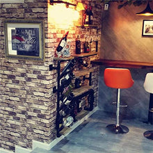 LHQ-HQ Cremagliera del Vino, Tubo di Ferro battuto Loft Parete in Legno massello Vino Rack Vino Appeso Bar Rack, Stand di Esposizione