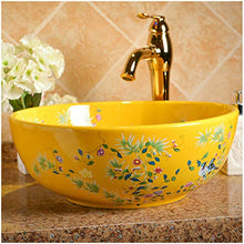 Jgophu Bagno, biancheria da bagno in ceramica cinese con controbassino, rotondo, per hotel