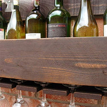 AT Wine Rack Parete Legno Di Pino Wine Rack, Europeo Vetro Vino Retro Hanging Rack Amp; Mensola Del Supporto per la Cucina/Bar/Ristorante 70 * 33 * 12Cm