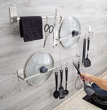 MKISHINE (3M Adesivi) Barra Porta Asciugamano con 5 Ganci S,Bello e Resistente,Porta Asciugamani Facile installarlo,Perfetto per Chi Non Vuole Fare Buchi nei mur (2)