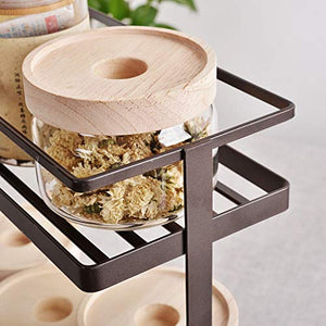 &ripiano di stoccaggio Scaffali da cucina, Scaffalatura for scaffali di stoccaggio condimenti for atterraggi multifunzione Scaffale di finitura
