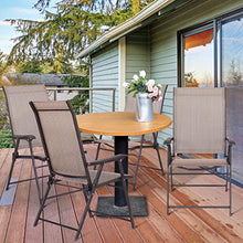 COSTWAY Set di 2 Sedie Pieghevoli da Giardino, Sedie da Esterno Ergonomiche, per Cortile Piscina e Giardino, Marrone
