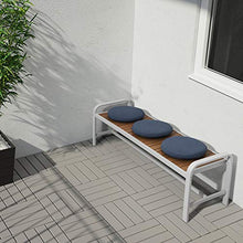 SJÄLLAND panchina, esterno 136x42x52 cm grigio chiaro/marrone chiaro