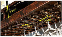 Portabottiglie per vino rosso Portabottiglie per vino rosso in stile americano Portabottiglie per vino da appendere a vento industriale Cornice per bicchiere di vino rosso Portabicchieri capovolto (