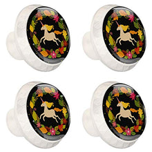 Unicorno in autunno 4 PCS Pomelli per Porta, Pomolo per Mobile, Pomelli per Mobili con Viti, Maniglia per Armadietto, Pomelli per Porta, Pomelli per Cassetti per Porta, Armadio, Cassetto e Credenza