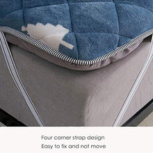 Huan Futon Materasso Futon Addensare Morbida Piano Pieghevole Portatile Materasso, Doppio futon Giapponese, Giapponese Tatami Rotolo Mat Pieghevole Materasso-Blue (Size : 150cmx190cm)