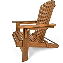Deuba® Sedia Prendisole Relax Adirondack in Legno d' Acacia Pieghevole estremità arrotondate per Giardino o terrazza
