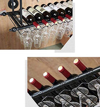 Portabottiglie da vino retrò in metallo Scaffale di stoccaggio in ferro nel bar Soffitto a soffitto Appeso a parete Vino Champagne Calici in vetro Porta bicchieri Portabottiglie Conservazione del vino