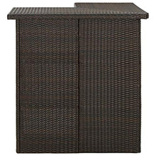 vidaXL Set da Bar da Giardino 8 pz con Cuscini in Polyrattan Marrone