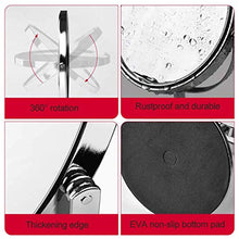 SHYPA Specchio for Il Trucco - Specchio cosmetico ingranditore Specchio bifacciale Girevole 7 Pollici con ingrandimento 3X