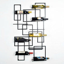 portabottiglie Wine Rack Muro di Ferro Appendini Wine Rack Stile Europeo parete Multi-bottiglia di vino rosso Bottle Holder creativo Wine Rack Nero cantinetta portabottiglie