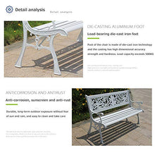 Panchina per Terrazza da Parco Panchina per Tempo Libero, Panca da Giardino in Ghisa Resistente Alle Intemperie Lunga Durata, Panchine Decorative da Giardino per Cortili e Portici, Panca 2-3 Posti