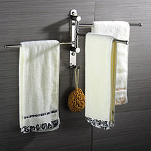ETiME Porta Asciugamani Bagno da Parete Portasciugamani da Muro Girevole 180°Porta Salviette Bagno in Acciaio Inox a 3 Bracci