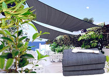 Rabbuz Ideas Tenda parasole rettangolare, 3 x 4 m, protezione dai raggi UV, traspirante, in HDPE, per esterni, giardino, patio, terrazza, colore grigio