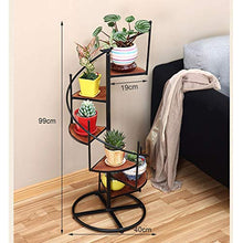 Fioriera Stand per Piante Alte, Stand in Legno massello per Interni 6 Livelli, Supporto per Piante in Metallo per Stand Multipli