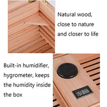 Umidificatore a scatola isolante 100 Cigar Humidor Dispositivo di Raffreddamento Cedar Cigar Idratante Governo Trasparente Tetto Apribile Cigar Box Cigar Governo di Immagazzinaggio Built-in Igrometro