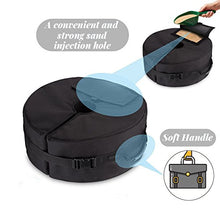 Tee-Moo - Borsa per pesi con base per ombrello, rotonda, rimovibile, 45,7 cm, con grande apertura e 2 maniglie per patio, spiaggia, esterni, a sbalzo o pala, resistente, facile da installare