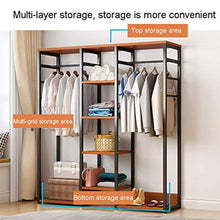 HYY-YY Free-Standing Armadio, Multifunzione Grande Indumento Rack con Bagagli Hanging Barre di Acciaio Telaio Heavy Duty Clothes Organizer