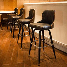 Yxsd Bar Stool 360 ° Girevole Schienale, Cuoio dell'unità di Elaborazione Esterni, poggiapiedi, Sedie industriali for la Prima Colazione, Contatore, Cucina e casa (Color : Blue)