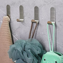 Vista Ganci Adesivi Bagno in Acciaio Inox 4 Pezzi Ganci Asciugamani Bagno Nero Autoadesivi Ganci Appendiabiti Attaccapanni Muro Appendi Accappatoio, Set Asciugamani Bagno Accessori Cucina, Bagno