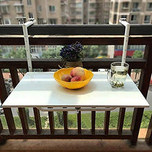 N/Z Attrezzatura Quotidiana Balcone da Esterno Tavolo da Ponte Pieghevole Tavolo da ringhiera pensile per Patio Tavolino da Portata Multifunzione Regolabile in Altezza C