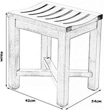 Bagno per impieghi gravosi Sgabello da Bagno in Legno Sgabello da Bagno Sgabello da Doccia Sedile Antiscivolo Stabile Uso Massimo Peso 250Kg 0109