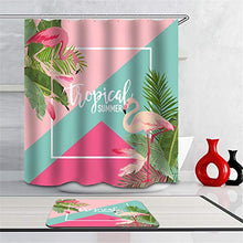 LIYAN Combinazione Bagno. Immagini Chiare E Colori Vivaci Rendono Il Tuo Bagno Pieno di Vita. Accessori da Bagno. Fenicottero. Foglie di Banana.