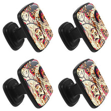 Trama di graffiti colorati Pomelli per Porta Set di 4 Pomelli per Mobili Manopole per Cassetti Cucina Armadio Vetro