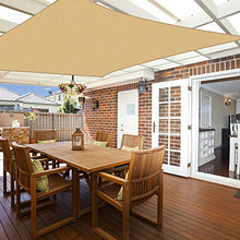 TOPLUS Sunnest Life Tenda a Vela Parasole Rettangolare Protezione Raggi UV per Giardino, terrazza, Campeggio (3 * 4 Beige)