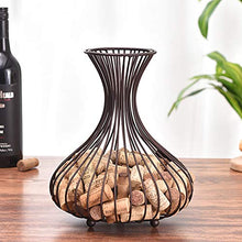 Wifehelper Botte di Bottiglia di Vino Tappo di Sughero Portaoggetti Porta cestello Contenitore di Ferro Sughero Contenitore Portabottiglie da Tavolo