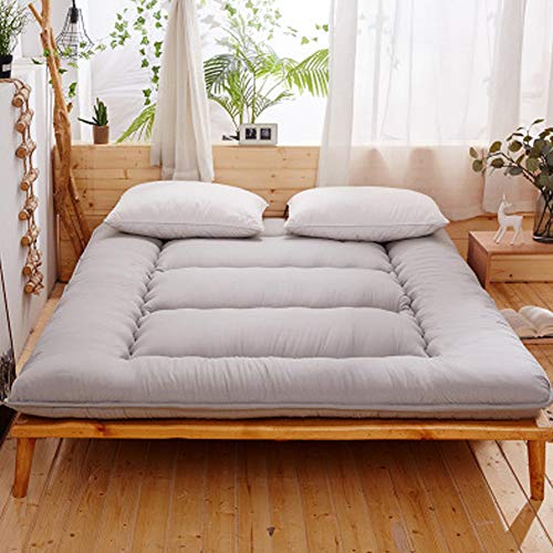Luanda* - Materassino Tatami per Dormire, Pieghevole, futon Tatami, Morbido e Spesso, Grigio, 0.9 * 2.0m