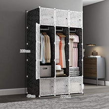 Coffee table FHW Armadio Fai da Te Sistema Portatile Cupboard Cabinet Organizzatore di archiviazione con Hanging Asta Forte Costruzione Ricci Stampa Floreale Guardaroba (Size : 111x47x183cm)