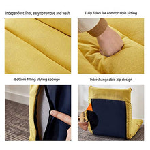 RENJUN- Sedia da Terra con Schienale Ideale for Interni Ed Esterni Sedia Regolabile Multi-Angolo Leggere Gioco Giallo 110 × 51 × 14 Cm