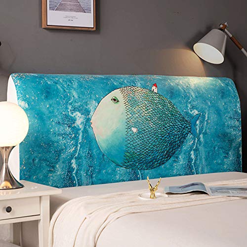 Renbin Copertura per Testiera, Fodera per Testiera Letto Alta Elasticizzata, Fodera per Testiera Letto Elasticizzata Decorazione Camera da Letto,M-120cm
