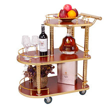 Guoyajf Servendo Carrello,Bar Carrello - Carrello del Carrello della Cucina Legno Massello E Acciaio Inossidabile Carrello di Stoccaggio di Utilità Pesante per Il Bagno della Dispensa della Cucina