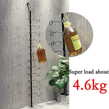 Porta bottiglie da vino da Parete,Barra Stile Retrò Industriale Obliquamente Inserito Espositore per Vino 12 Bottiglie/Nero / 195cm