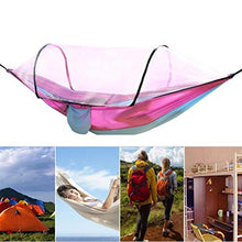 SALUTUYA Amaca Portatile ylon Paracadute in Tessuto, per Viaggi in Campeggio all'aperto(Light Blue Powder)
