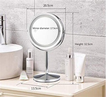 ADSE LED Touch Specchio per Il Trucco 3X Specchio per Il Trucco da Tavolo a 360 Gradi; Specchio da Barba Rotante Specchio per Il Trucco-per Bagno Camera da Letto (7 Pollici)