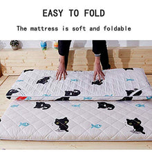 zyl Materasso Futon Giapponese Materasso Tatami Pieghevole Roll-Up Dormitorio Studente Antiscivolo Materassi Antibatterici Doppio Materasso da Campeggio Facile da Trasportare Balene 100x200cm