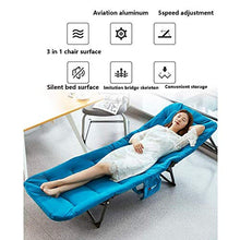 ZHANGYY Sedie a Sdraio per Patio Lettino da Campeggio Leggero per Adulti Bambini, Lettino Ultraleggero per Backpacking Lettino per Lettino Portatile in Alluminio per Campeggio, Uso Esterno, Blu Supp