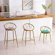 BDLYZ Yxsd Bar Sedile Sgabelli Velluto Tessuto Imbottita con Schienale e braccioli in Metallo Gambe Cucina Colazione (Size : 65cm)
