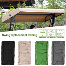 Sonline Copertura del Baldacchino 'Altalena Top Block Tenda da Sole Decorazione Impermeabile per Giardino Esterno Patio Cortile Parco Portico Sedile Mobili Nero