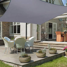 ERPENG Vela Ombreggiante 3.5x3.5m Antistrappo Antivento Impermeabile Tenda a Vela Quadrato con Kit di Installazione per Giardini e steccati Recinzione, Grigio Chiaro