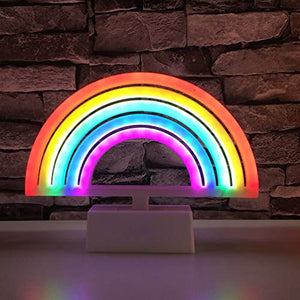 Mobestech - Lampada decorativa da comodino per cameretta dei bambini, 1 pezzo, motivo: arcobaleno